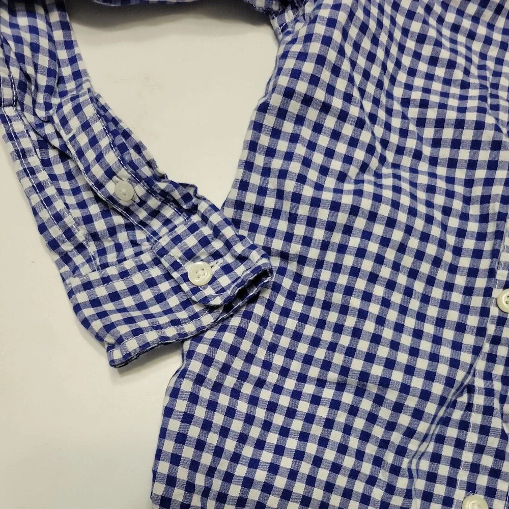 Childrens Place Est 1989 Place Boy 5/6 Button Up Shirt Blue Stripe Pocket Cotton